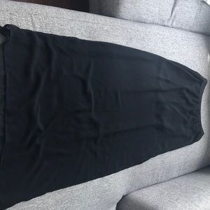 Black long skirt with skits at the side
